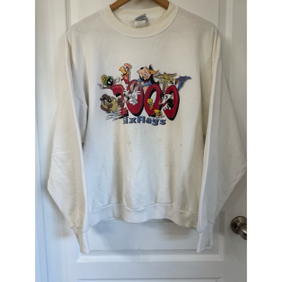 2000’s SIX FLAGS PULLOVER CREWNECK SWEATSHIRT SZ XL - Picture 4 of 6